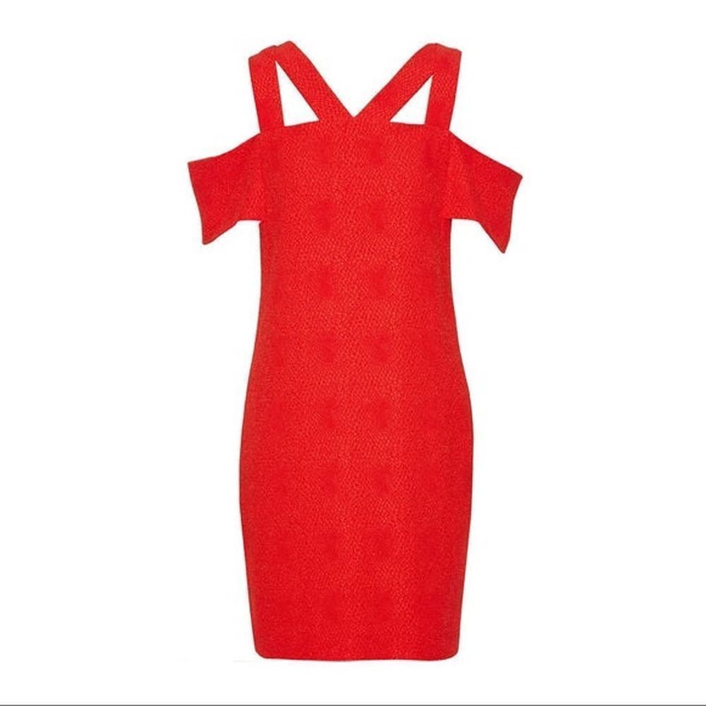 Sandro Ristretto Dress New With Tags red color